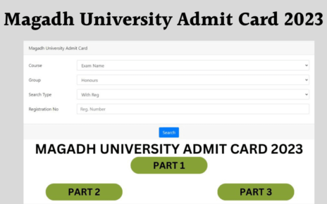 Magadh University Admit Card 2023